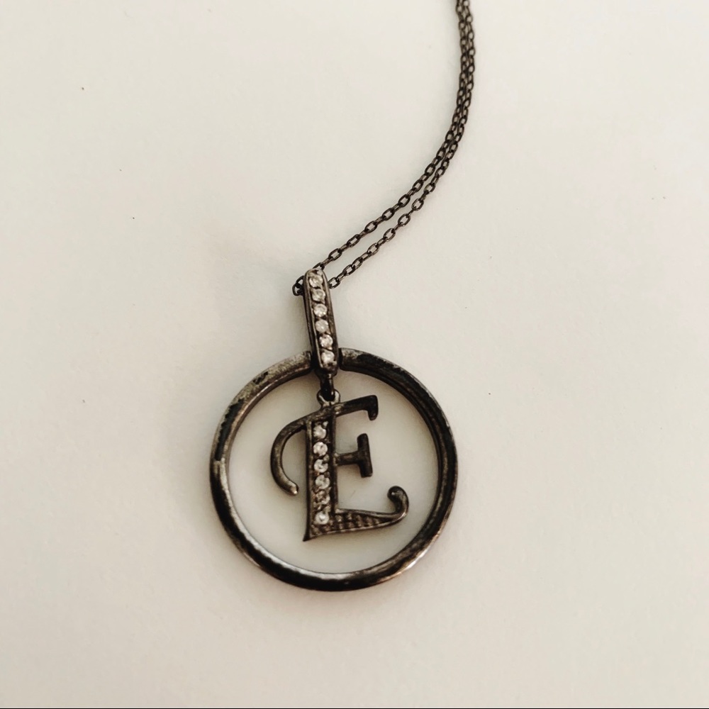 Sterling Silver Initial “E” Necklace - image 2